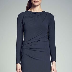 MM Lafleur Annabel Blue Ruched Dress XL